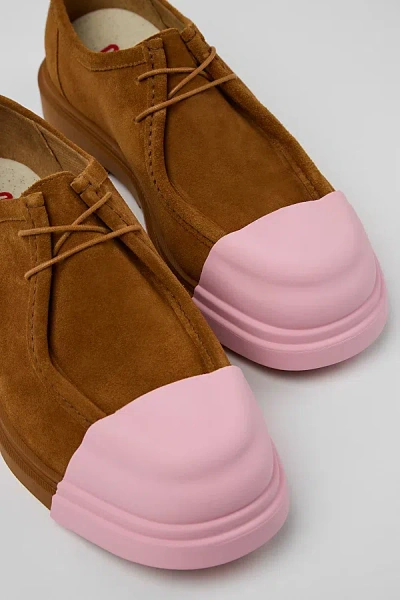 Camper Junction Leather Moc-toe Shoes In Gold, Men's At Urban Outfitters In Gold