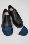 Camper Junction Leather Moc-toe Shoes In Navy, Men's At Urban Outfitters In Black