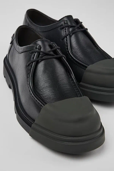 Camper Junction Leather Nubuck Moc-toe Boot In Black, Women's At Urban Outfitters