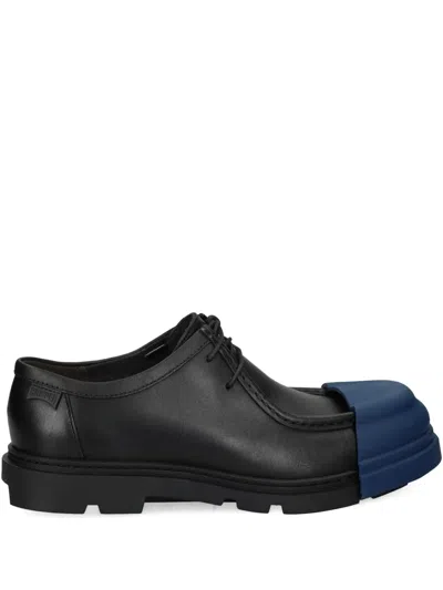 Camper Junction Leather Rubber-toe Cap Shoes In Black