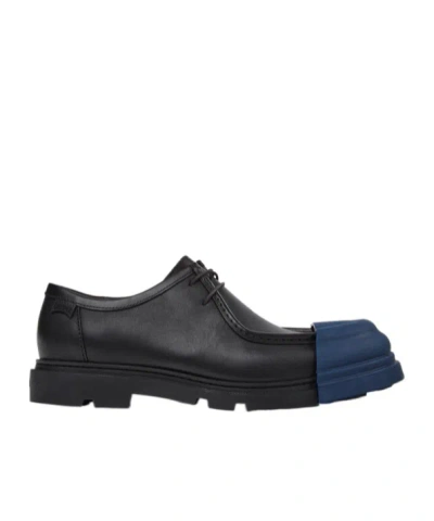 Camper Junction Leather Rubber-toe Cap Shoes In Black
