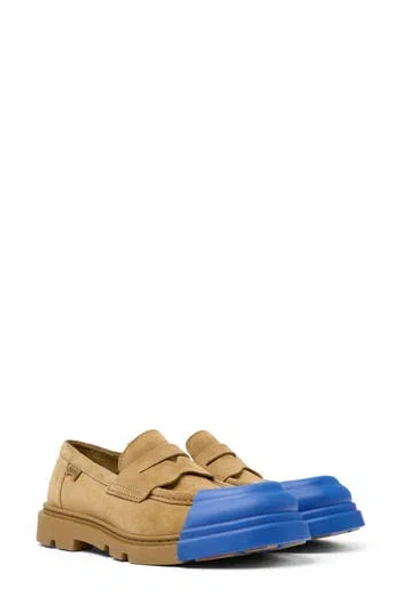 Camper Junction Contrast-toecap Loafers In Brown
