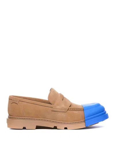 Camper Junction Suede Loafers In Brown