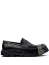 Camper Junction Cap Toe Penny Loafer In Schwarz