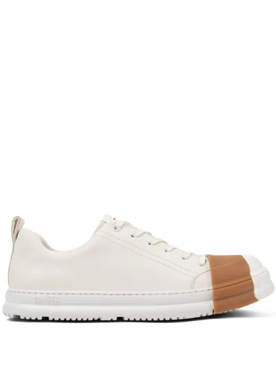 Camper Junction Runner Sneakers In White Natural/brown