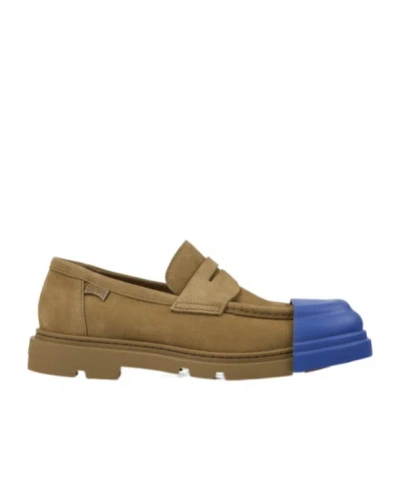 Camper Junction Suede Loafers In Green