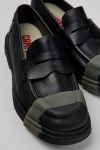 Camper Junction Loafers In Black Leather In Black