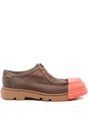 Camper Junction Toe-cap Lace-up Shoes In Brown