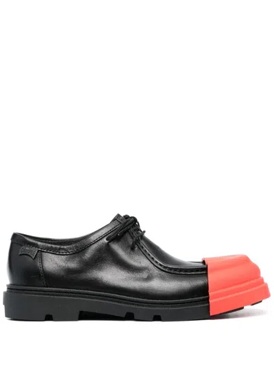 Camper Junction Two-tone Lace-up Loafers In Black