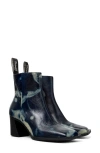 Camper Karole Square Toe Heeled Boot In Blue