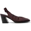 Camper Karole Slingback Mules In Burgundy