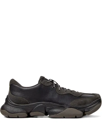 Camper Karst 2 Leather Suede Sneakers In Black