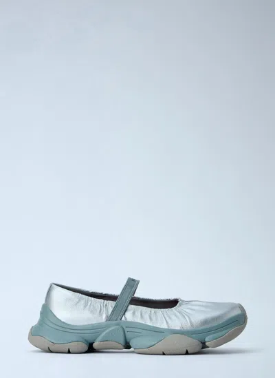 Camper Karst 2 Leather Slip-on Sneakers In Silver