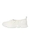 Camper Karst Leather Ballerina Shoes In White