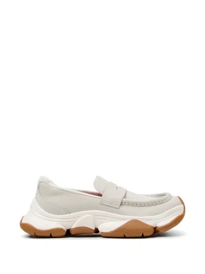 Camper Karst Leather Loafers In Neutral