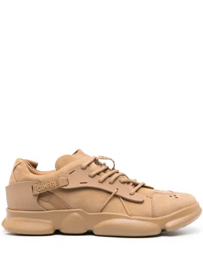 Camper Karst Panelled Leather Sneakers In Brown