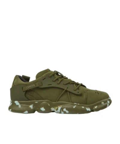 Camper Karst Panelled Sneakers In Green