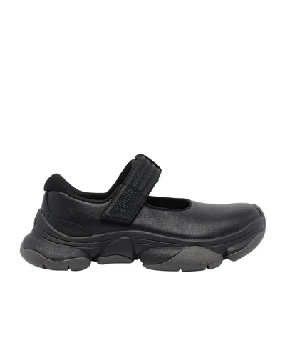 Camper Karst 2 Leather Slip-on Sneakers In Black