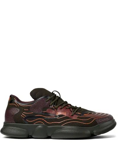 Camper Karst Wave-print Lace-up Sneakers In Bunt