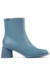 Camper Kiara 60mm Leather Boots In Blu