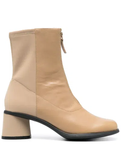 Camper Side-zip Ankle Boots In Neutrals