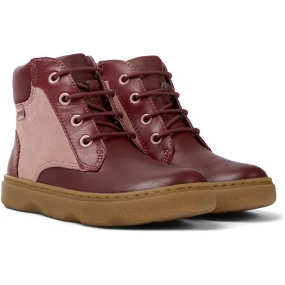 Camper Kids' Boots For Unisex In Burgundy,pink