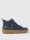 Camper Kido Leather Boots In Blue