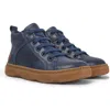 Camper Kido Ankle Boots In Navy Blue