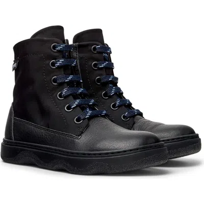Camper Kids' Kiddo Lace-up Boot In Black