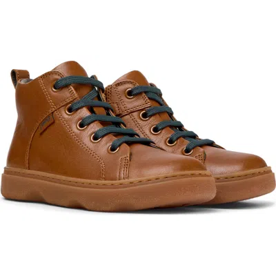 Camper Kids' Kiddo Lace-up Boot In Medium Brown