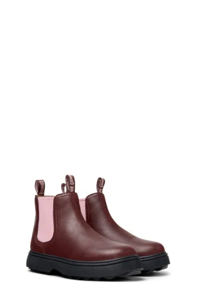 Camper Kids' Norte Chelsea Boot In Burgundy