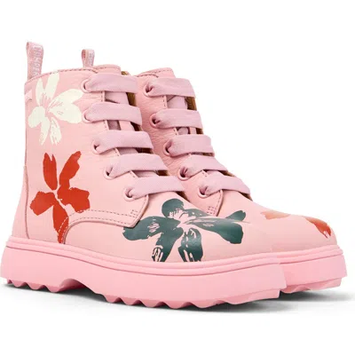 Camper Kids' Norte Twins Mismatch Boot In Pink