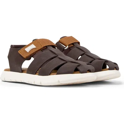 Camper Kids' Oruga Fisherman Sandal In Brown