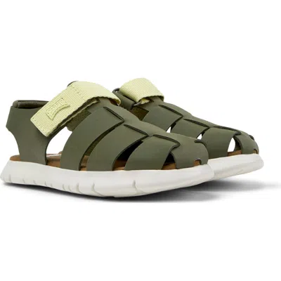 Camper Kids' Oruga Fisherman Sandal In Medium Green