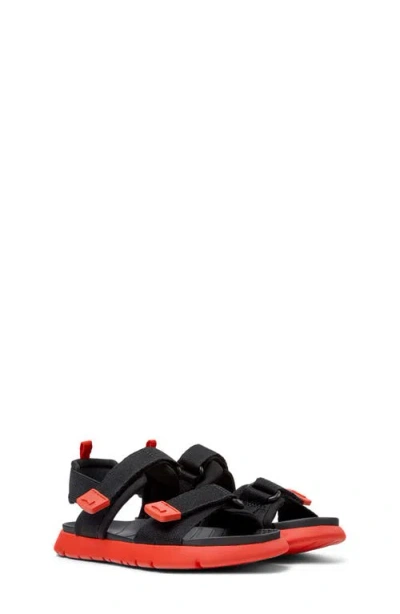 Camper Kids' Oruga Sandal In Black