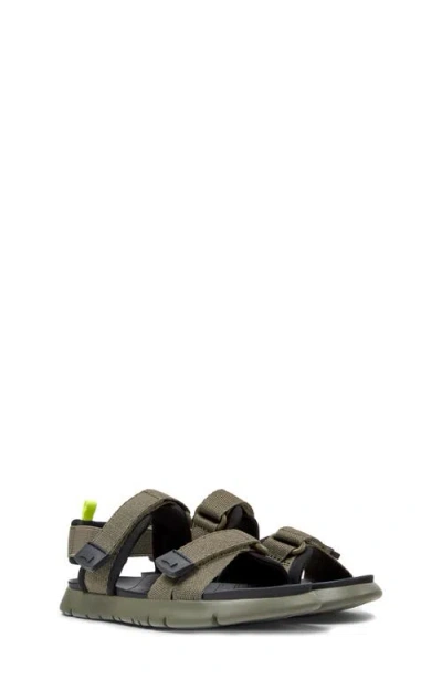Camper Kids' Oruga Sandal In Medium Green