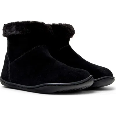 Camper Kids' Peu Cami Faux Fur Lined Boot In Black