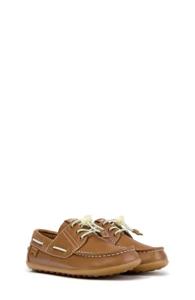 Camper Babies'  Kids' Peu Cami Leather Boat Shoe In Brown