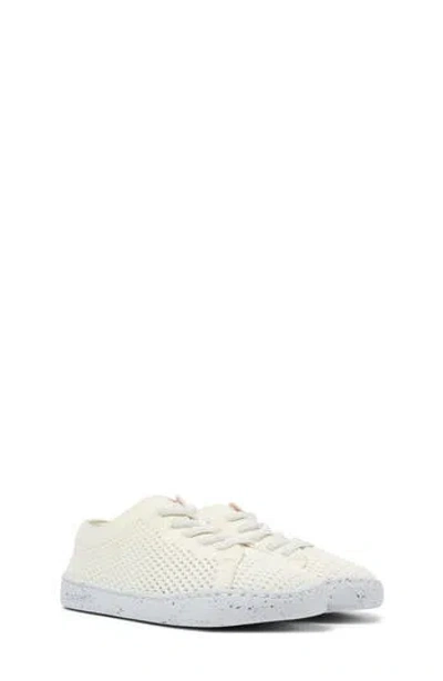 Camper Kids' Peu Knit Sneaker In White