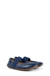 Camper Kids' Right Leather Ballerina Shoes In Dark Blue
