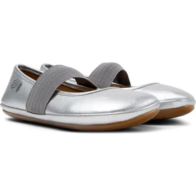 Camper Kids' Right Mary Jane Ballet Flat In Medium Gray