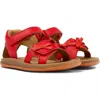 Camper Kids' Twins Ankle Strap Sandal In Bright Red