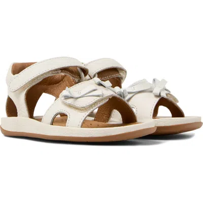 Camper Kids' Twins Ankle Strap Sandal In White/natural
