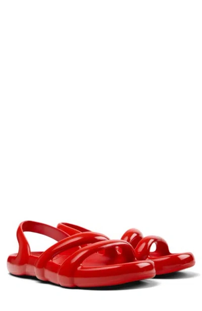 Camper Kobarah Flat Slingback Sandal In Red