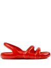 Camper Kobarah Slingback Flat Sandal In 红色
