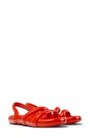 Camper Kobarah Slingback Flat Sandal In Bright Red