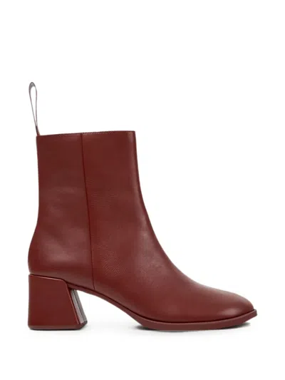Camper Kora Ankle Boots In Burgundy