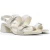 Camper Kora Buckle Sandal In White Natural