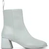 Camper Leather Zip-fastening Block-heel Boots In Gray