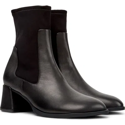 Camper Kora Leather Bootie In Black
